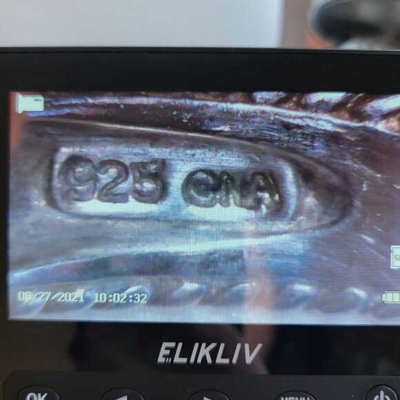 Vintage Thai Silver Sapphire, ruby emerald CNA Ring Rope coil sz 10/ 10.5 - Picture 5 of 8